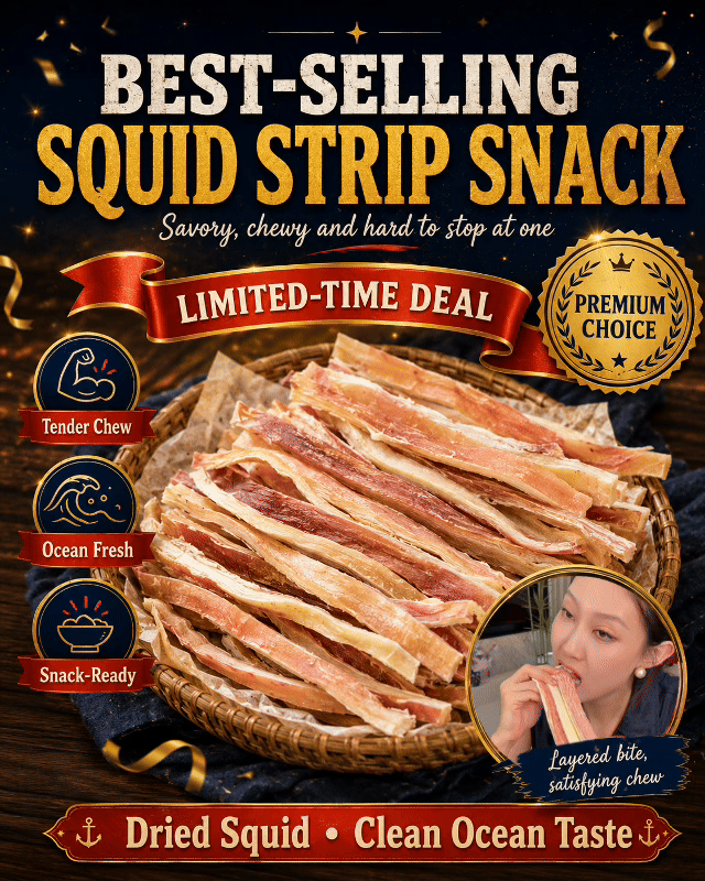 🔥 Deep-Sea Squid Strips‖ High-Protein Ready-to-Eat Seafood Snack for Smarter Daily Snacking-A