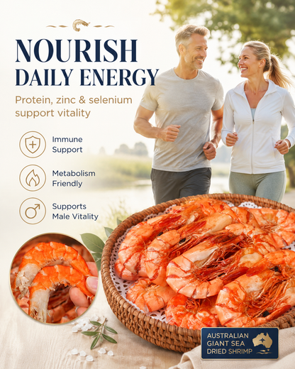 🔥 Dried Sea Shrimp ‖ No Sugar Crash, More Protein, Real Seafood Flavor-A