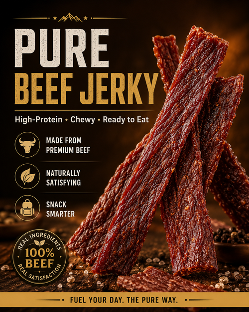🔥Pure Beef Jerky ‖ High-Protein, Chewy & Ready To Eat-A