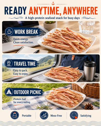 🔥 Deep-Sea Squid Strips‖ High-Protein Ready-to-Eat Seafood Snack for Smarter Daily Snacking-A