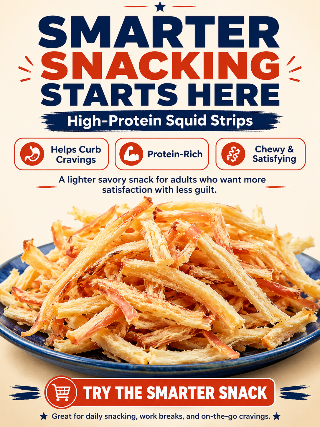 🔥Squid Strips ‖ No Sugar Crash, More Protein, Real Ocean Flavor-A