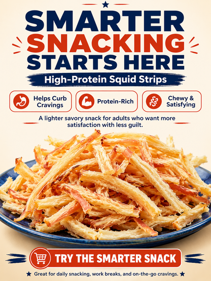 🔥Squid Strips ‖ No Sugar Crash, More Protein, Real Ocean Flavor-A