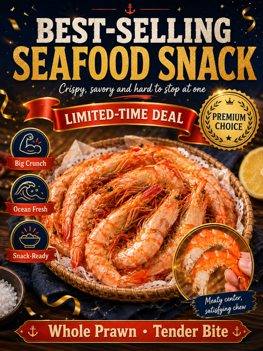 🔥 Dried Sea Shrimp ‖ No Sugar Crash, More Protein, Real Seafood Flavor-A