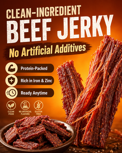🔥Pure Beef Jerky ‖ High-Protein, Chewy & Ready To Eat-A